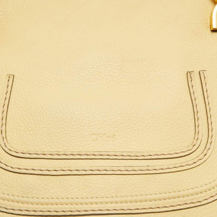 Pre Owned Chloe Yellow Leather Medium Marcie Shoulder Bag