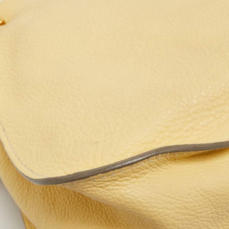 Pre Owned Chloe Yellow Leather Medium Marcie Shoulder Bag