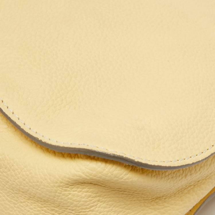 Pre Owned Chloe Yellow Leather Medium Marcie Shoulder Bag