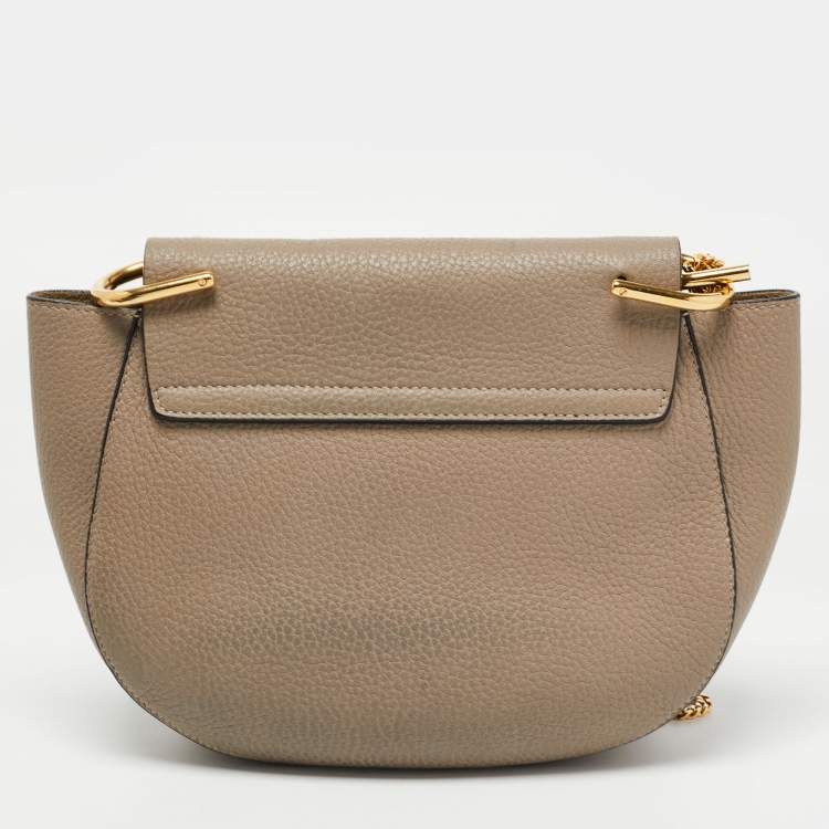 مملوكة مسبقًا Chloe Grey Leather Medium Drew Shoulder Bag