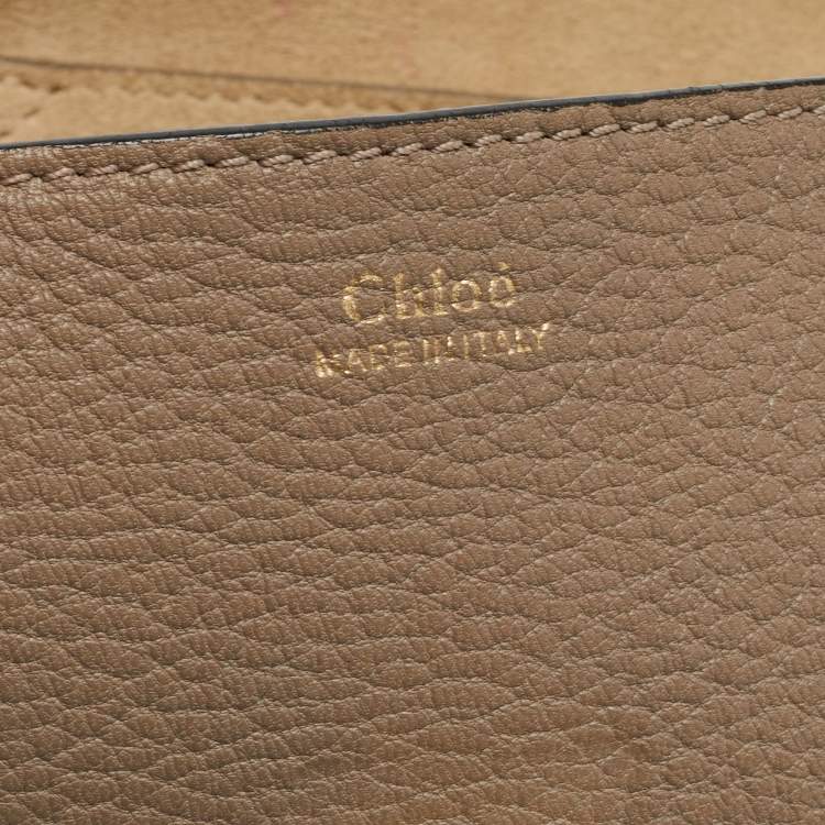مملوكة مسبقًا Chloe Grey Leather Medium Drew Shoulder Bag