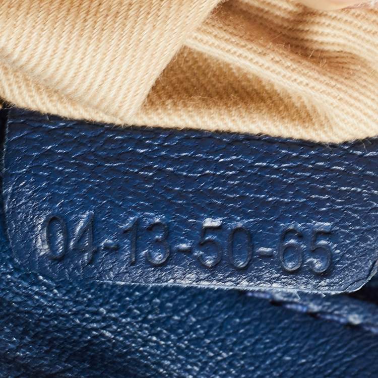 Pre Owned Chloe Blue/Black Leather Medium Paraty Satchel