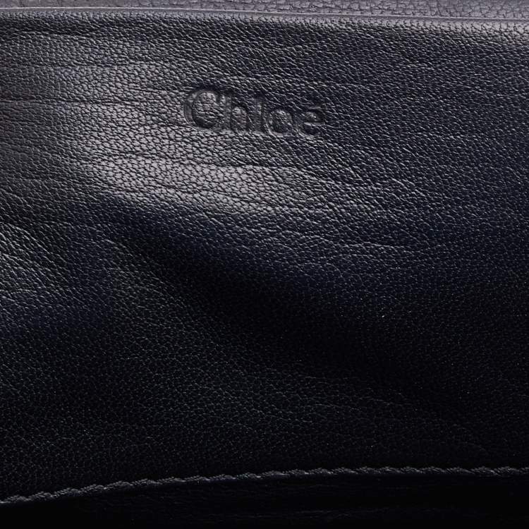 Pre Owned Chloe Metallic Suede Faye Flap Shoulder Bag