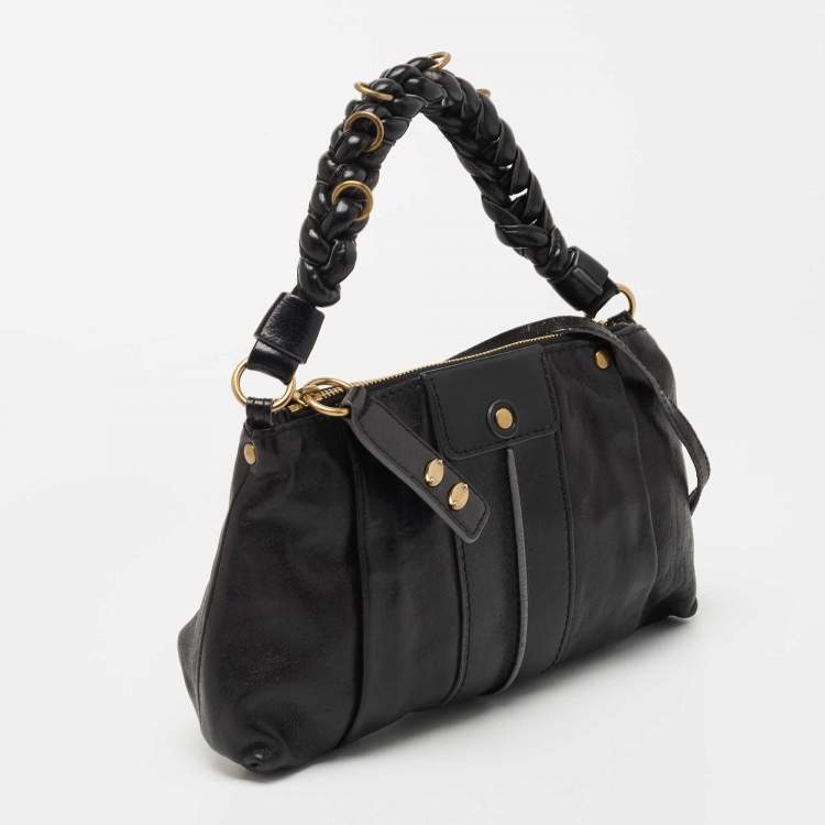 Pre Owned Chloe Black Leather Zip Hobo