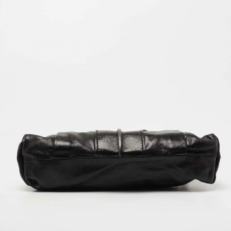 Pre Owned Chloe Black Leather Zip Hobo