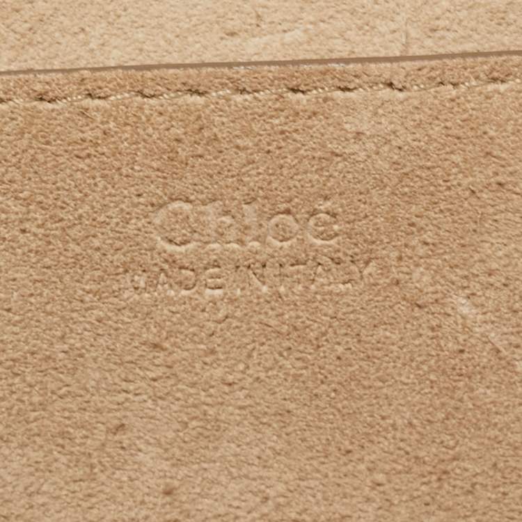 Pre Owned Chloe Beige Leather Mini Drew Bijou Shoulder Bag