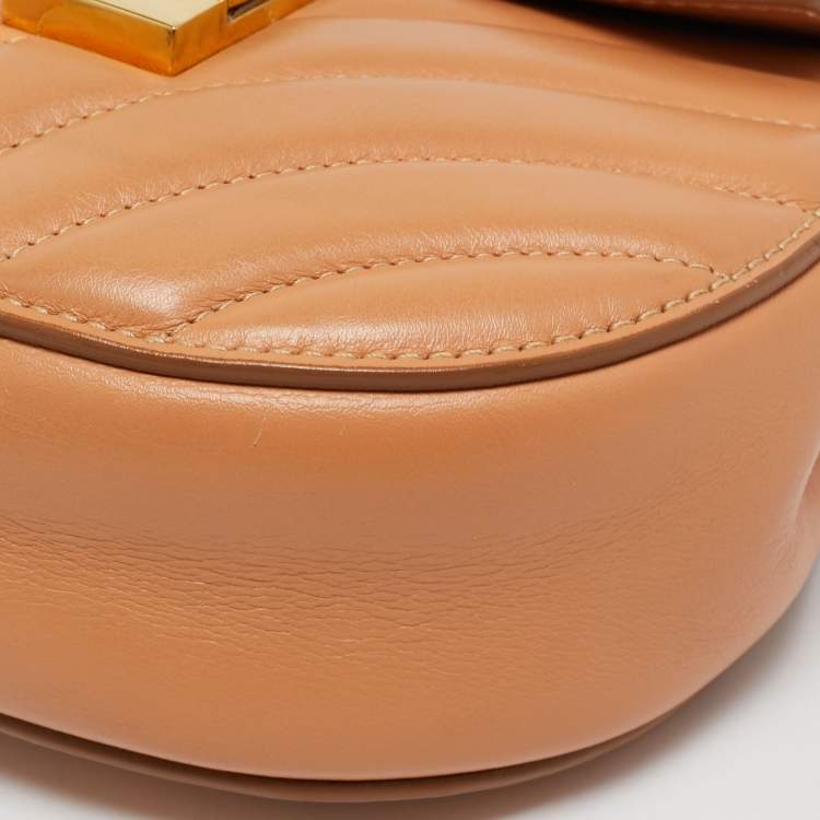 Pre Owned Chloe Beige Leather Mini Drew Bijou Shoulder Bag