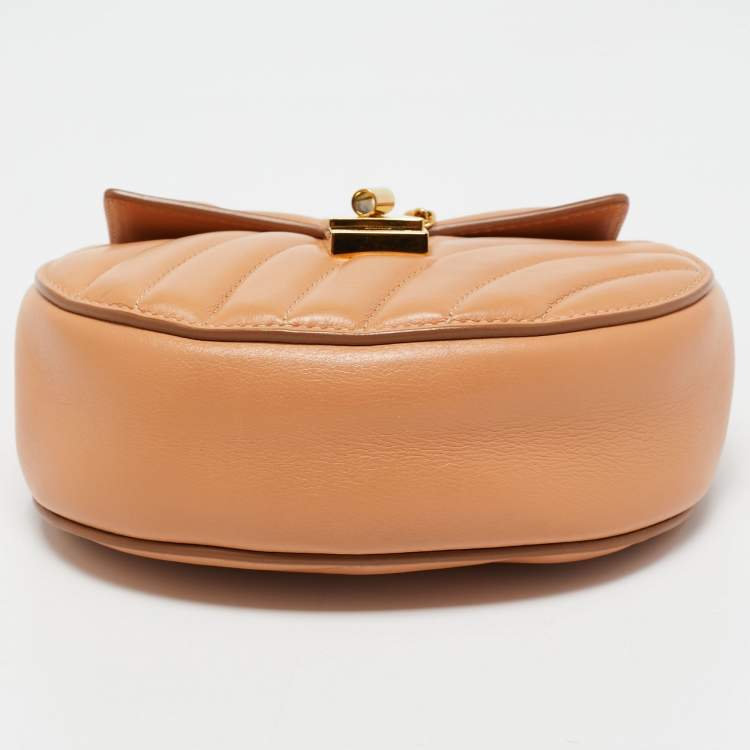 Pre Owned Chloe Beige Leather Mini Drew Bijou Shoulder Bag