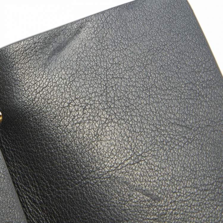 مملوكة مسبقًا Chloe Black Leather Drew Chain Link Flap Shoulder Bag