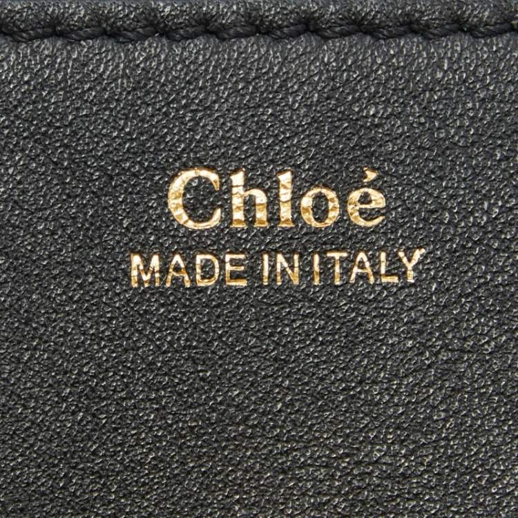 مملوكة مسبقًا Chloe Black Leather Drew Chain Link Flap Shoulder Bag