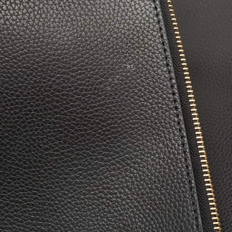 Pre Owned Chloe Black Leather Medium Aby Shopper Tote