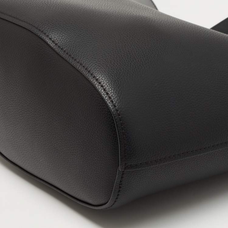 Pre Owned Chloe Black Leather Medium Aby Shopper Tote