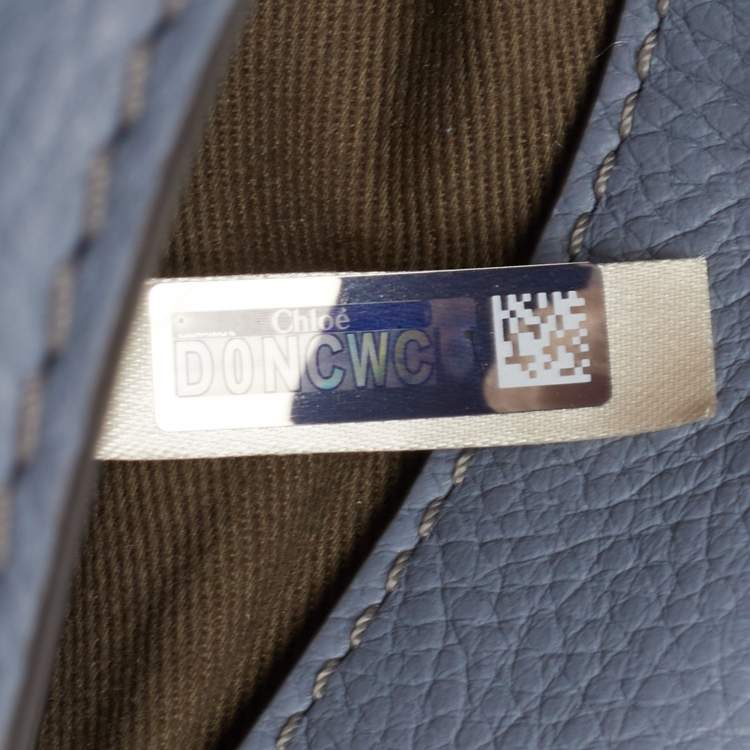 مملوكة مسبقًا Chloe Blue Leather Mini Marcie Crossbody Bag