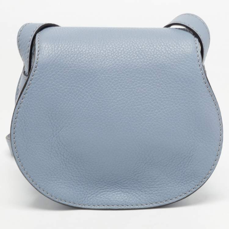 مملوكة مسبقًا Chloe Blue Leather Mini Marcie Crossbody Bag