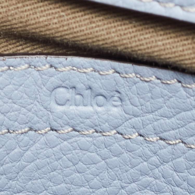 مملوكة مسبقًا Chloe Blue Leather Mini Marcie Crossbody Bag