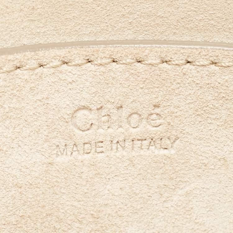 Pre Owned Chloe Maroon Leather and Suede Small Pixie Round Crossbody Bag