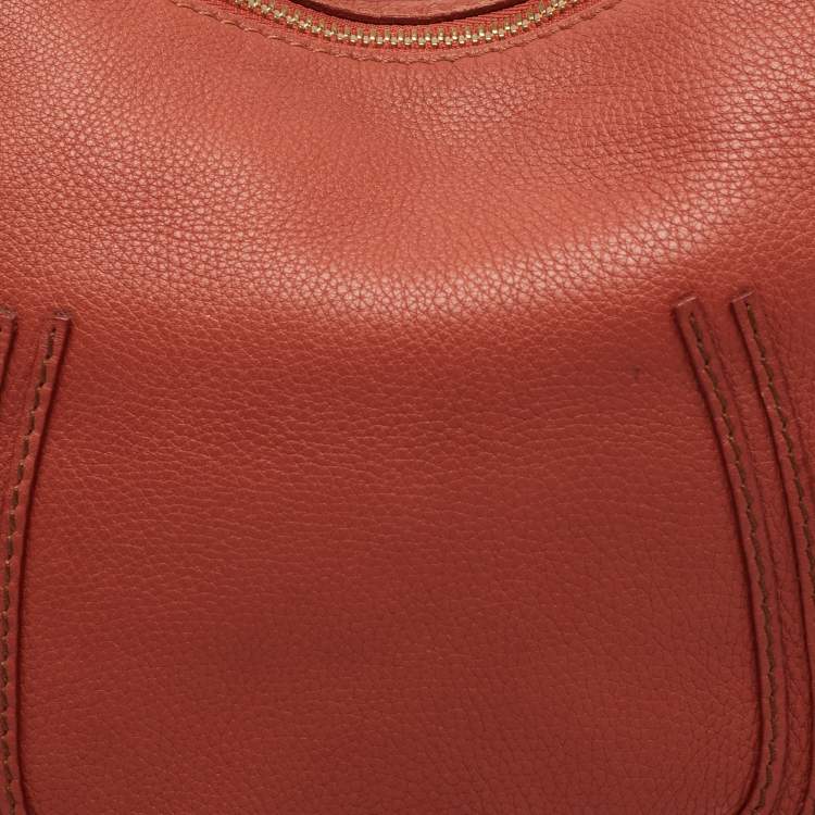 Pre Owned Chloe Brown Leather Medium Marcie Hobo