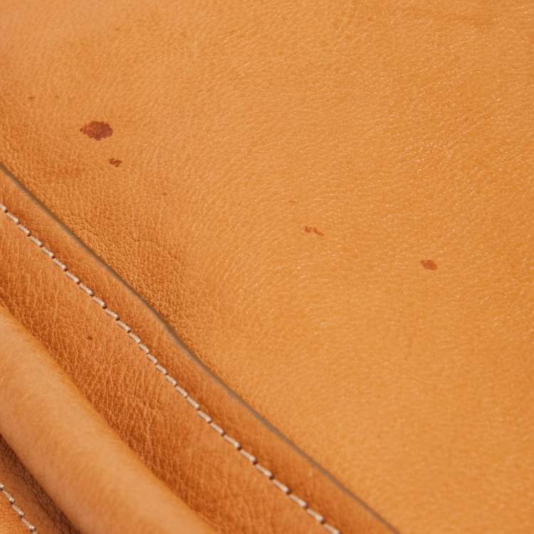 Pre Owned Chloe Tan Leather Large Paraty Shoulder Bag