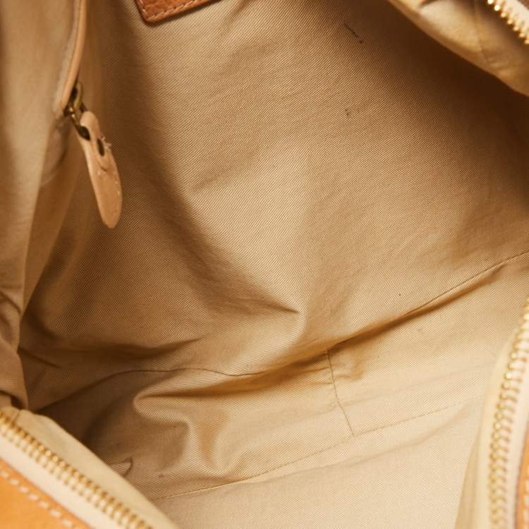 Pre Owned Chloe Tan Leather Large Paraty Shoulder Bag