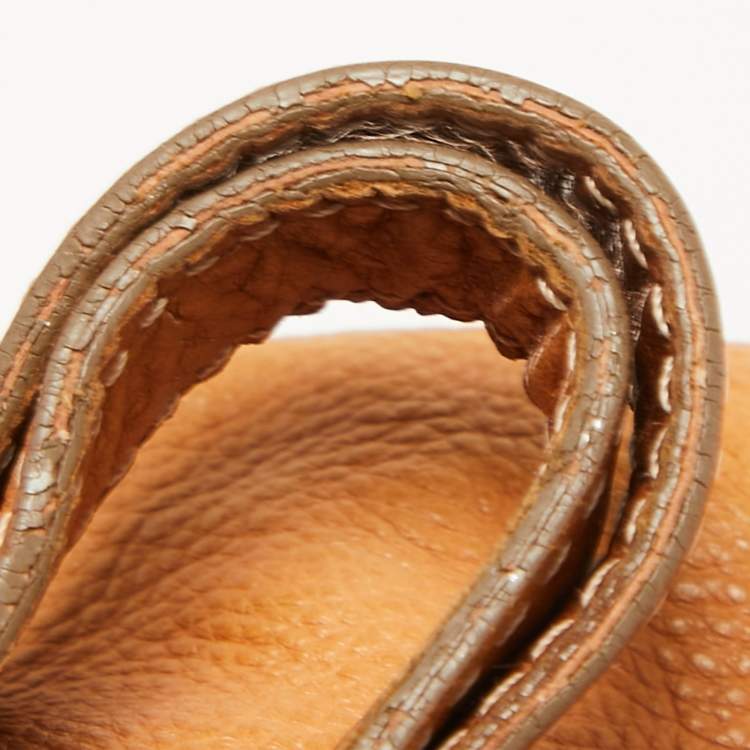 Pre Owned Chloe Tan Leather Large Paraty Shoulder Bag