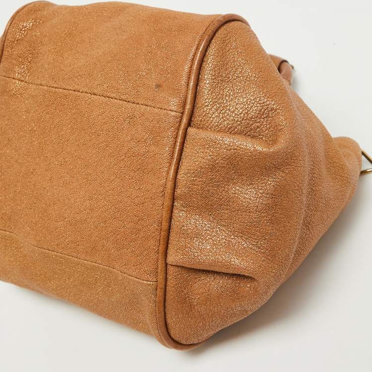 Pre Owned Chloe Bronze Leather Ethel Satchel