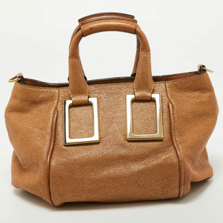 Pre Owned Chloe Bronze Leather Ethel Satchel