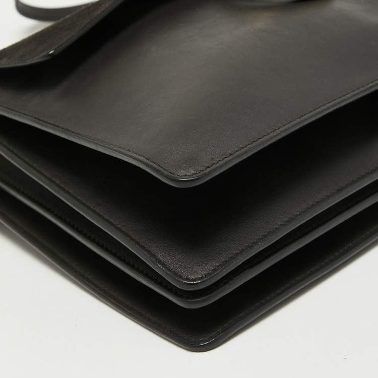 مملوكة مسبقًا Chloe Dark Grey Suede and Leather Medium Faye Shoulder Bag