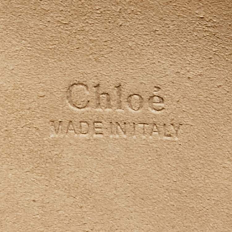 مملوكة مسبقًا Chloe Dark Grey Suede and Leather Medium Faye Shoulder Bag