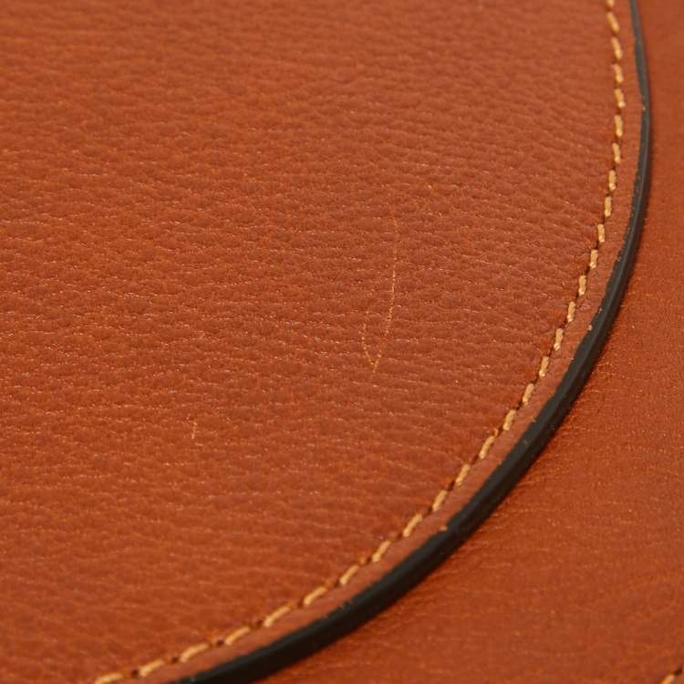 Pre Owned Chloe Brown Leather and Suede Medium Nile Bracelet Top Handle Bag