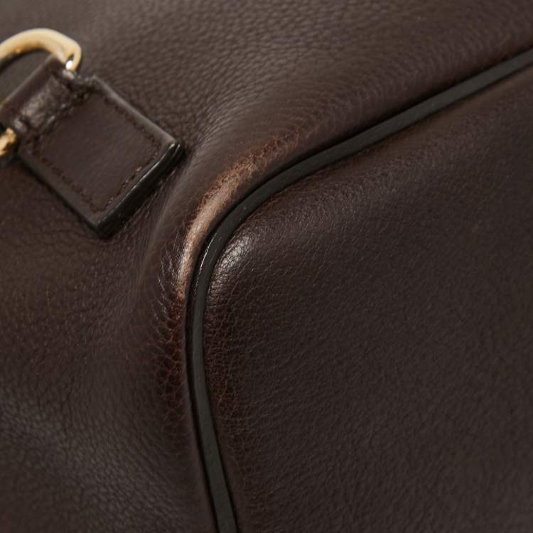 Pre Owned Chloe Brown Leather and Suede Small Faye Daye Backpack