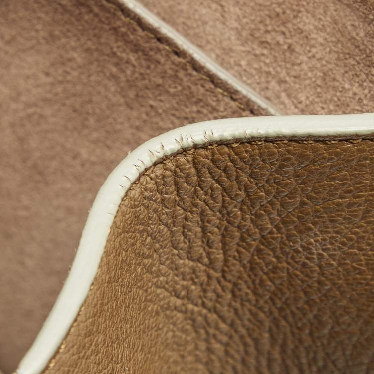 مملوكة مسبقًا Chloe Brown Leather Small Drew Chain Crossbody Bag