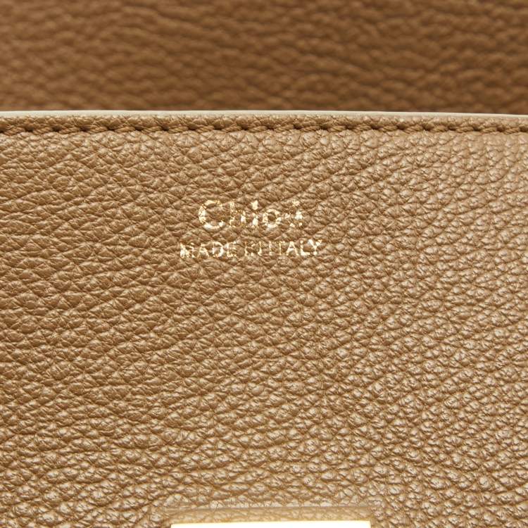 مملوكة مسبقًا Chloe Brown Leather Small Drew Chain Crossbody Bag