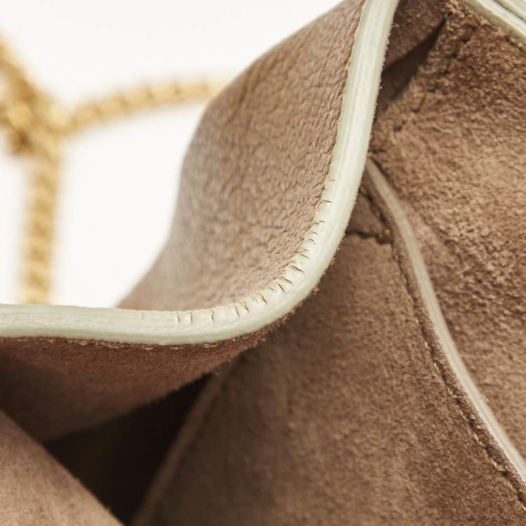 مملوكة مسبقًا Chloe Brown Leather Small Drew Chain Crossbody Bag