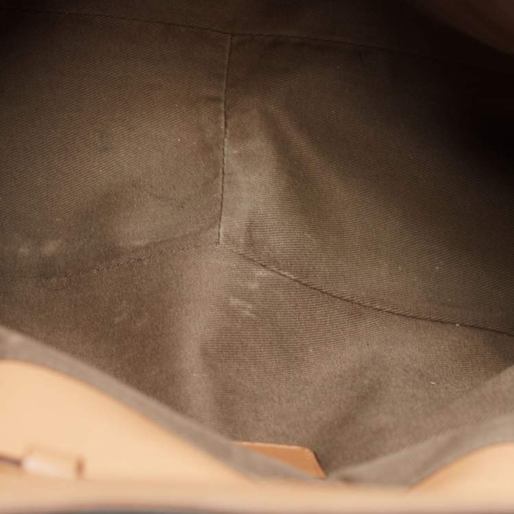 Pre Owned Chloe Tan/Black Patent and Leather Flap Shoulder Bag