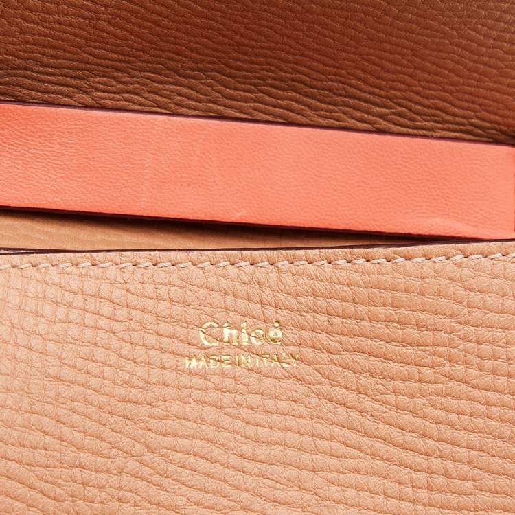 مملوكة مسبقًا Chloe Orange Leather Mini Drew Chian Shoulder Bag