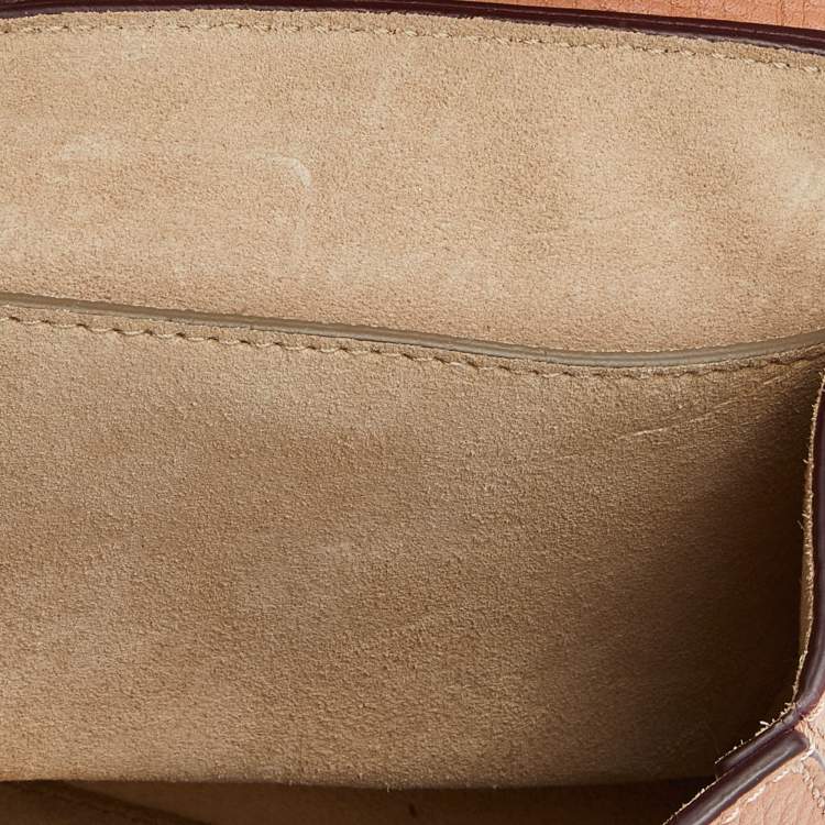 مملوكة مسبقًا Chloe Orange Leather Mini Drew Chian Shoulder Bag