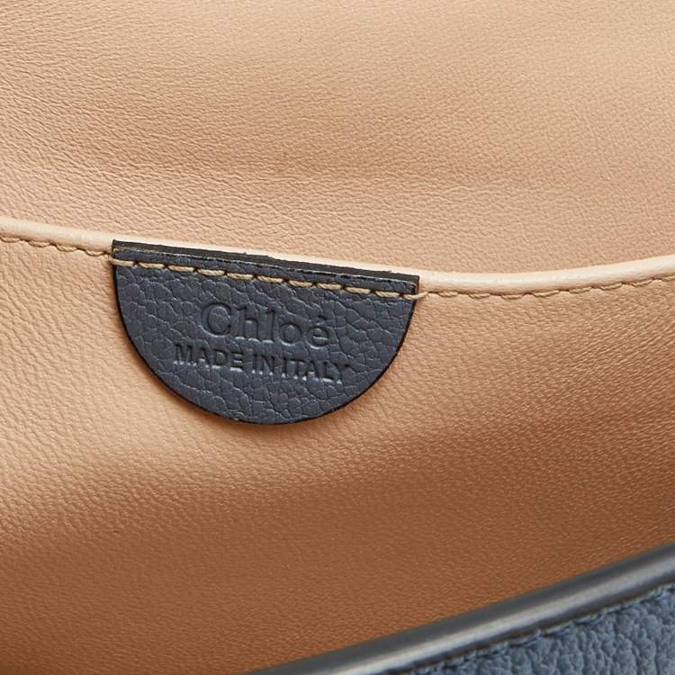 Pre Owned Chloé Grey Leather Small Elsie Shoulder Bag