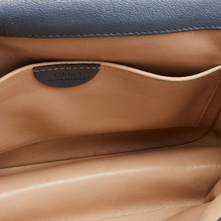 Pre Owned Chloé Grey Leather Small Elsie Shoulder Bag