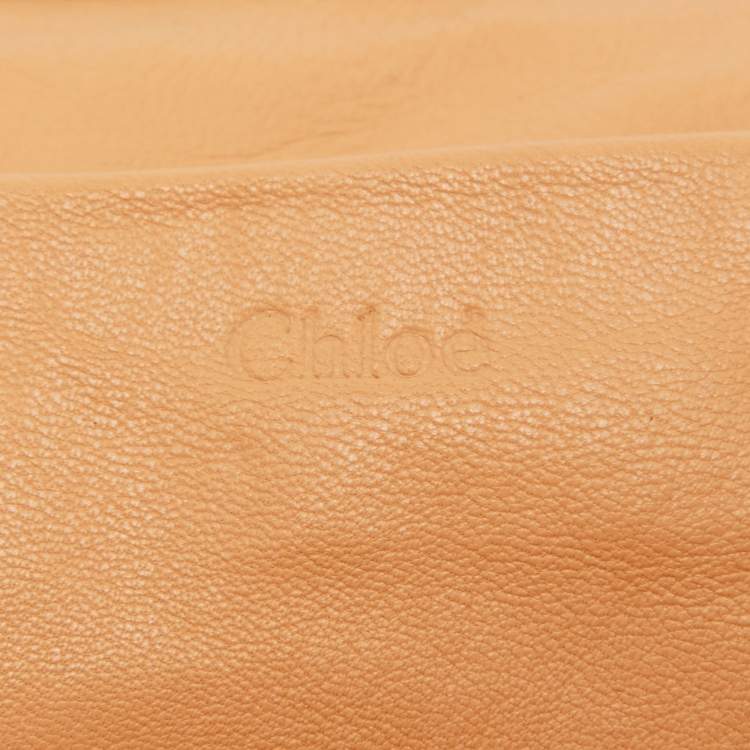 Pre Owned Chloe Beige Leather Medium Elsie Chain Shoulder Bag