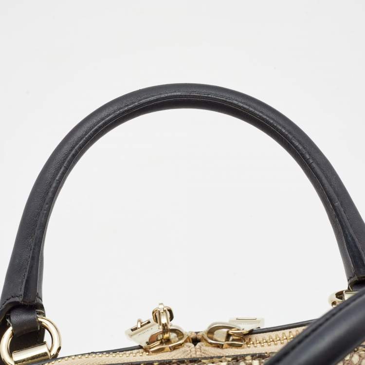 Pre Owned Chloe Black/Beige Python and Leather Medium Baylee Tote