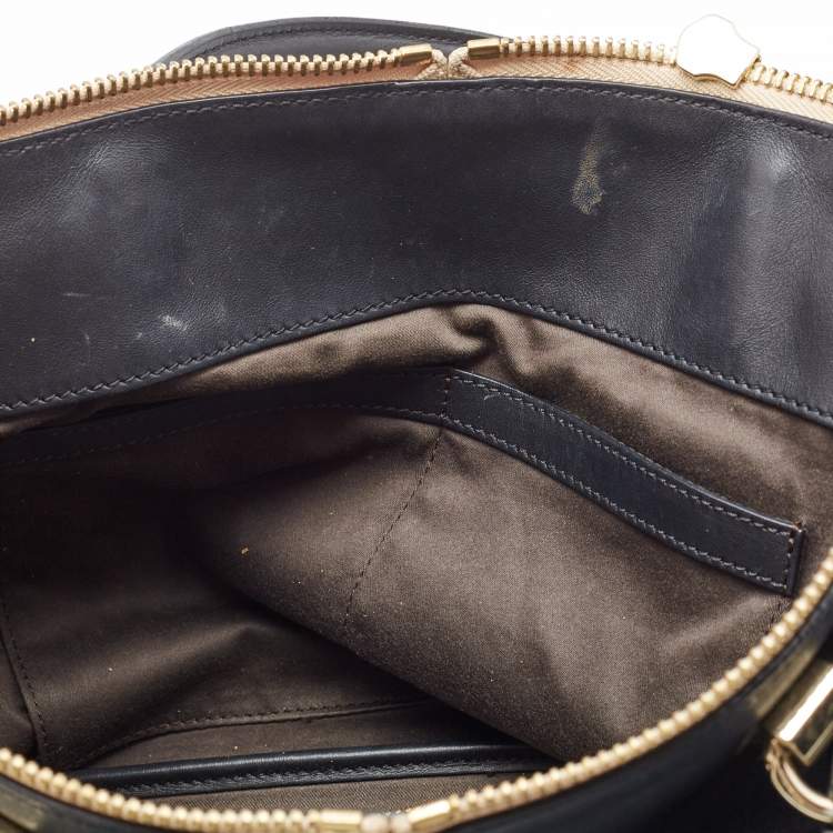 Pre Owned Chloe Black/Beige Python and Leather Medium Baylee Tote