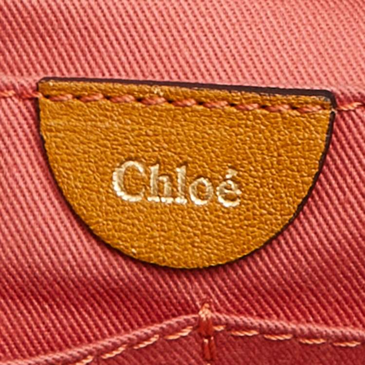 Pre Owned Chloe Tan Leather Angie Hobo