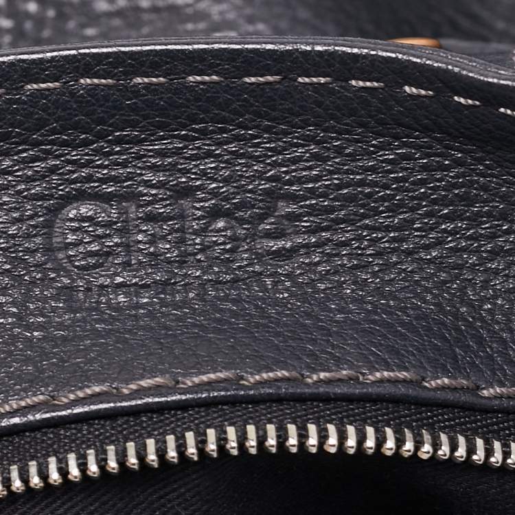 Pre Owned Chloe Navy Blue Leather Medium Paddington Satchel