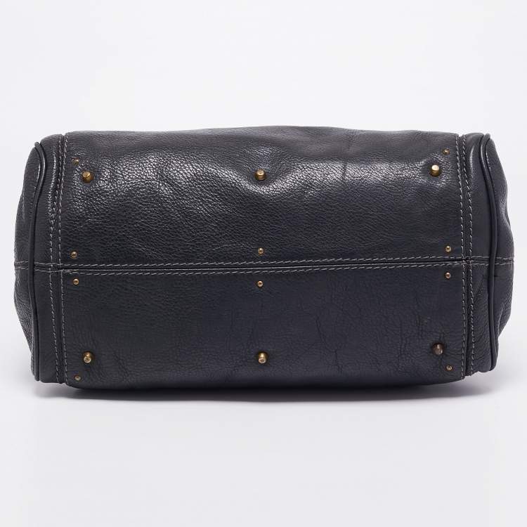 Pre Owned Chloe Navy Blue Leather Medium Paddington Satchel