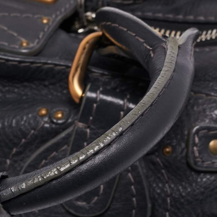 Pre Owned Chloe Navy Blue Leather Medium Paddington Satchel