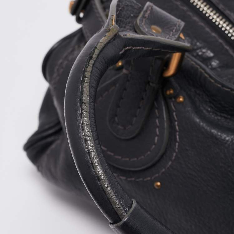 Pre Owned Chloe Navy Blue Leather Medium Paddington Satchel