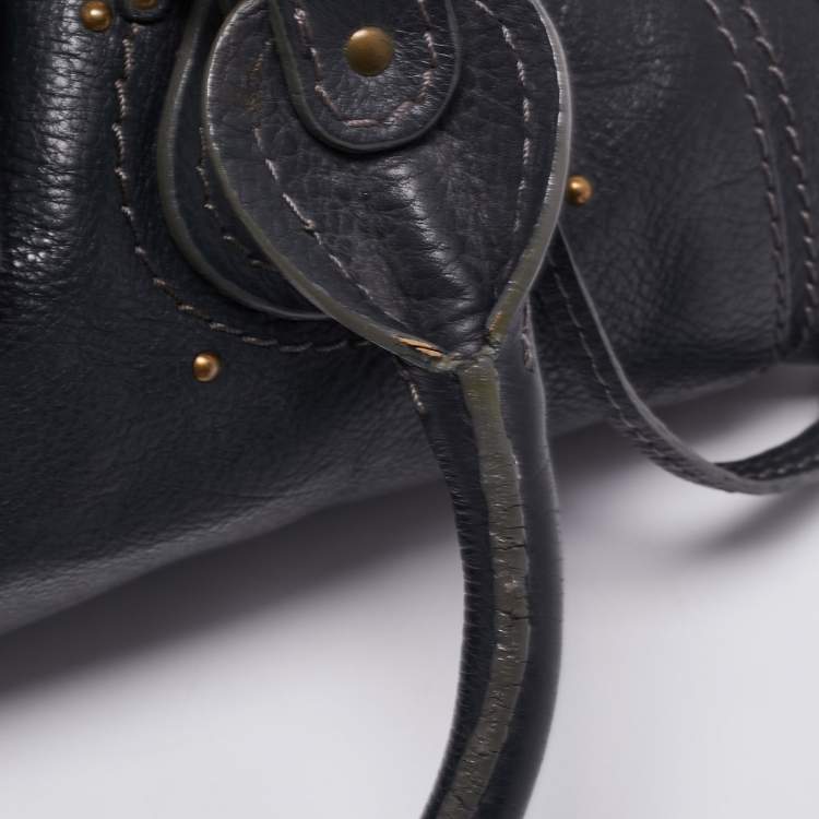 Pre Owned Chloe Navy Blue Leather Medium Paddington Satchel