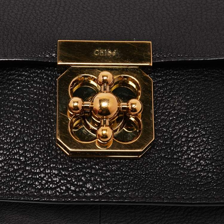 مملوكة مسبقًا Chloe Black Leather Elsie Crossbody Bag