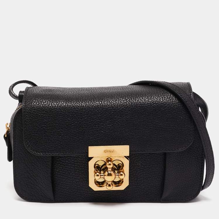مملوكة مسبقًا Chloe Black Leather Elsie Crossbody Bag