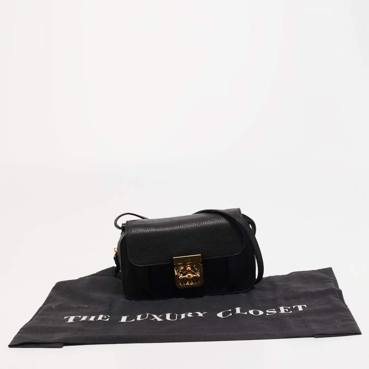مملوكة مسبقًا Chloe Black Leather Elsie Crossbody Bag